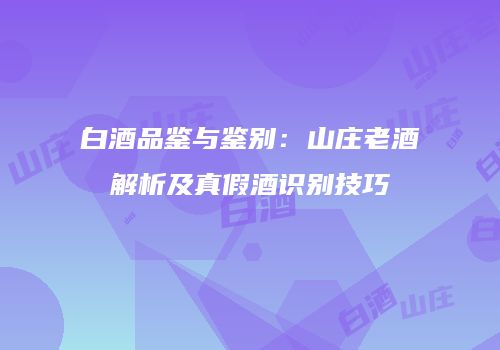 白酒品鉴与鉴别：山庄老酒解析及真假酒识别技巧