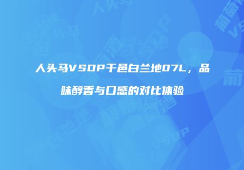 人头马VSOP干邑白兰地07L，品味醇香与口感的对比体验