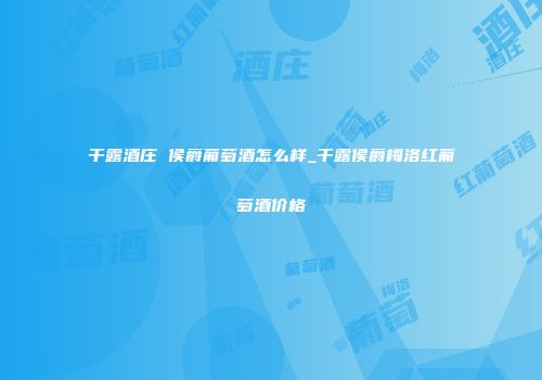 干露酒庄 侯爵葡萄酒怎么样_干露侯爵梅洛红葡萄酒价格