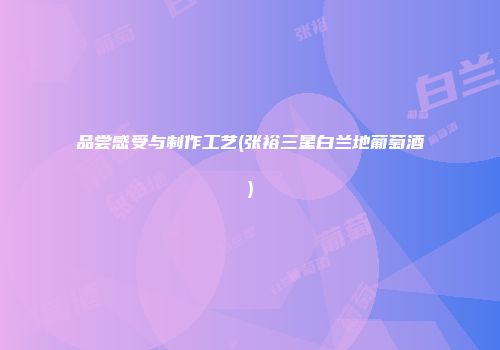 品尝感受与制作工艺(张裕三星白兰地葡萄酒)