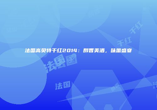 法国高贝特干红2014：醇香美酒，味蕾盛宴