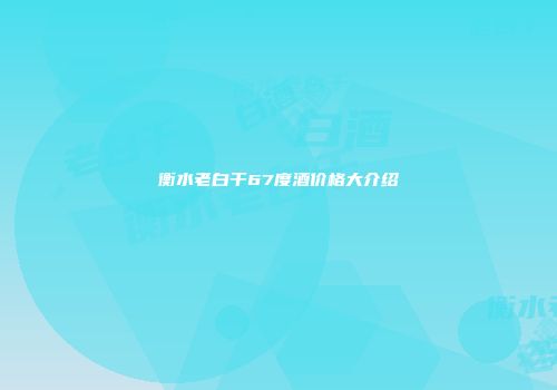 衡水老白干67度酒价格大介绍