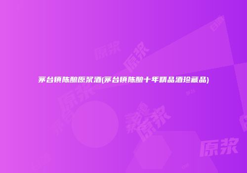 茅台镇陈酿原浆酒(茅台镇陈酿十年精品酒珍藏品)