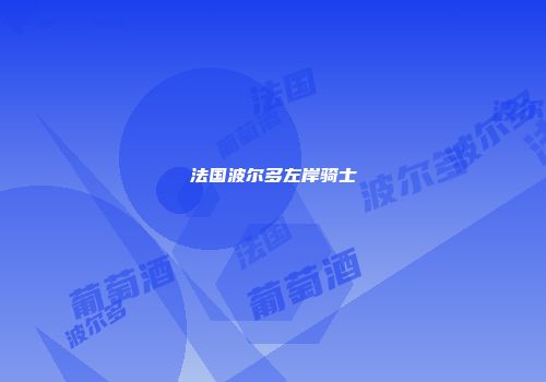 法国波尔多左岸骑士