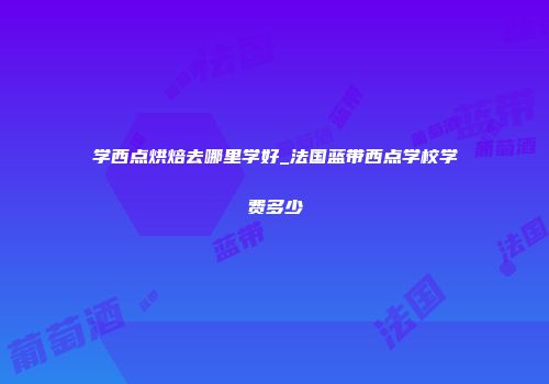 学西点烘焙去哪里学好_法国蓝带西点学校学费多少