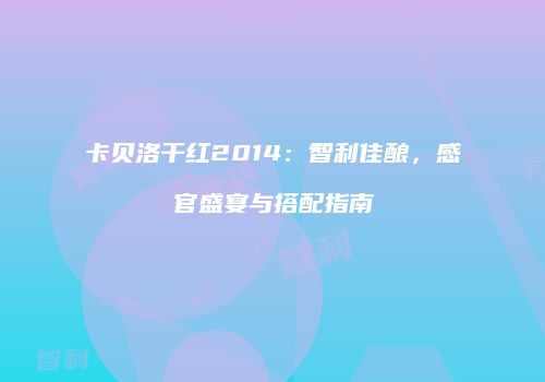 卡贝洛干红2014：智利佳酿，感官盛宴与搭配指南