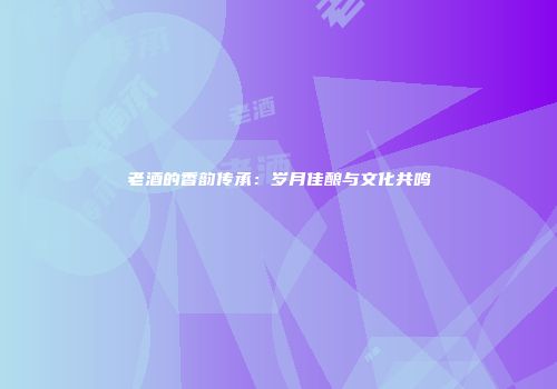 老酒的香韵传承：岁月佳酿与文化共鸣