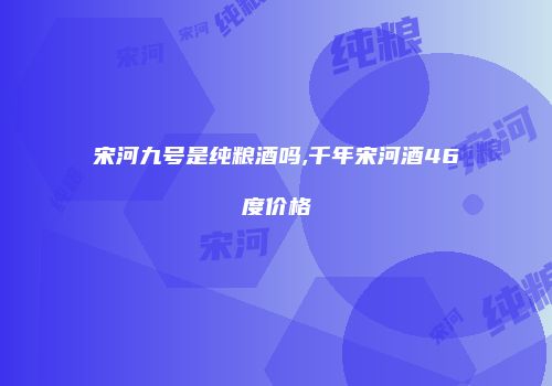 宋河九号是纯粮酒吗,千年宋河酒46度价格