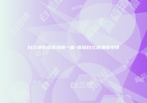 白兰地张裕多少钱一瓶-张裕白兰地酒多少钱