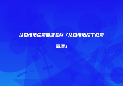 法国惟诘尼葡萄酒怎样「法国惟诘尼干红葡萄酒」