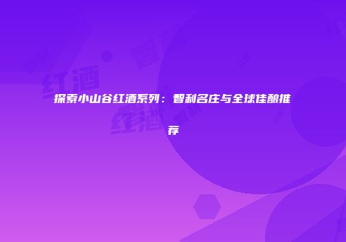 探索小山谷红酒系列：智利名庄与全球佳酿推荐
