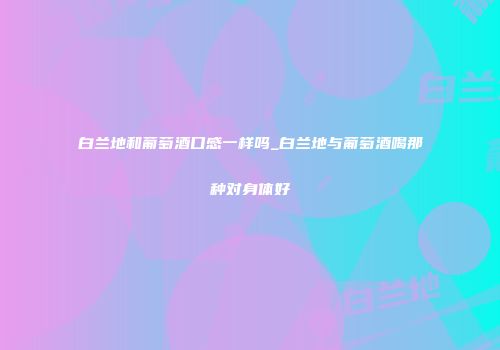 白兰地和葡萄酒口感一样吗_白兰地与葡萄酒喝那种对身体好