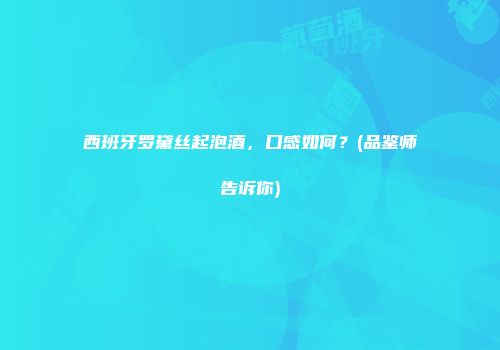 西班牙罗黛丝起泡酒，口感如何？(品鉴师告诉你)
