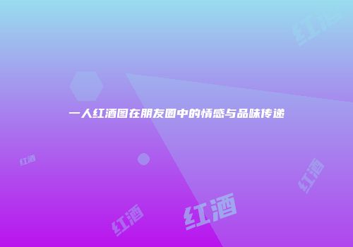 一人红酒图在朋友圈中的情感与品味传递