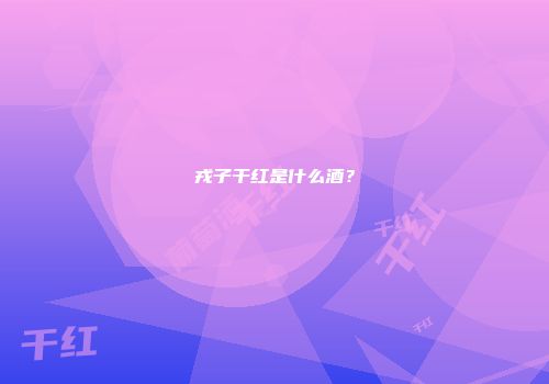 戎子干红是什么酒？