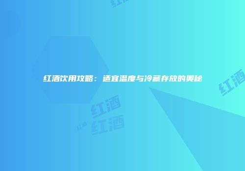 红酒饮用攻略：适宜温度与冷藏存放的奥秘