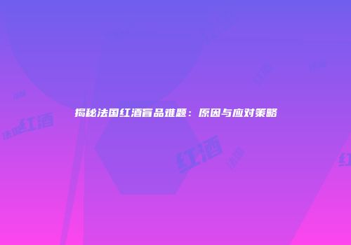 揭秘法国红酒盲品难题：原因与应对策略