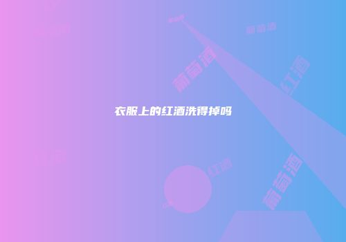 衣服上的红酒洗得掉吗
