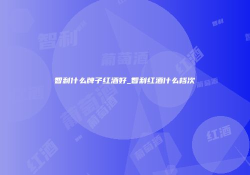 智利什么牌子红酒好_智利红酒什么档次